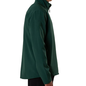 Chaqueta Impermeable de Soft Shell Verde Oscuro para Hombre, con Cierre Completo, Cuello Alto, Casual, Cortavientos, Ajuste Regular, de Poliéster, para Exteriores - Product Image 3