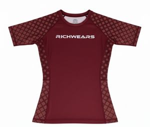 Rashguard de compresión de manga corta para mujer, de secado rápido y transpirable, para BJJ No-Gi, MMA, natación, surf y combate. - Product Image 1