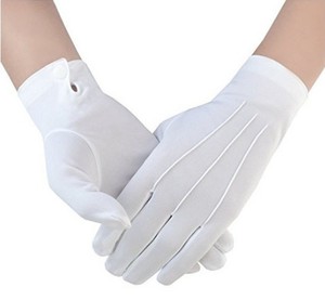 Gants blancs personnalisés légers en coton brodés pour Francs-Maçons, haute qualité, avec logo Royal Arch, toutes tailles - Product Image 1