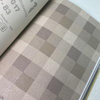 Papiers peints vinyles modernes à carreaux de style nordique, ignifuges, anti-fumée et écologiques pour les lieux de divertissement