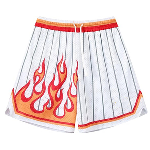 OEM Custom White Basketball Shorts Drawstring Lace Anti-Wrinkle Canvas Athletic Moisture Wicking Knee Length Training Sportswear - Product Image 6