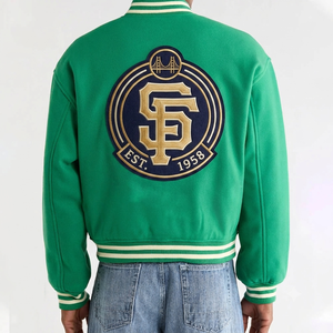 Chaqueta Varsity de Béisbol para Hombre, Estilo Letterman, con Gráficos 3D de Chenille y Bordado de Toalla, Diseño Personalizado, Venta Caliente 2025 - Product Image 2
