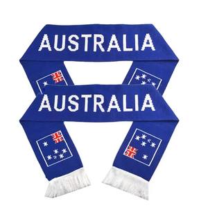 Custom Lightweight Warmth Retention Men's <b>Square</b> Sports Jacquard Knitted Acrylic <b>Scarf</b> for Football Soccer Hockey Fans - Product Image 2