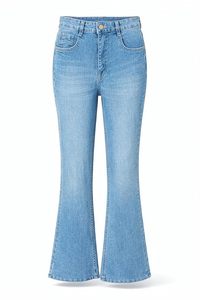 Vaqueros de mezclilla de mujer más vendidos, corte bootcut, lavado helado, pierna ancha, cintura alta, ajuste regular, estilo casual de verano, en oferta - Product Image 2