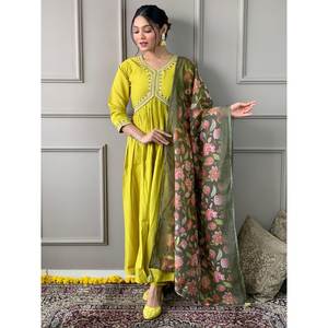 Hermosa parte superior e inferior de ropa de fiesta con Conjunto elegante de tamaño Dupatta XL - Product Image 2