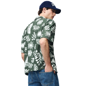 Mens Muslin Short Sleeve <b>Shirt</b> Relaxed Fit Lightweight Breathable Casual Button Up Summer Vacation <b>Resort</b> Beachwear Top - Product Image 2