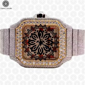 Montre de luxe pour femmes Charm Jewells, boîtier carré, acier inoxydable, lunette sertie de diamants, mouvement à quartz analogique, cadran de 30 mm - Product Image 4