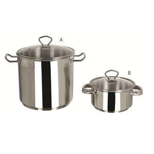 Olla Clásica Premium de Acero Inoxidable con Tapas de Vidrio, Construcción de Aluminio, Apta para Lavavajillas, para Estufas de Gas e Inducción - Product Image 6