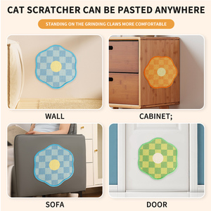 Green Garden Wall Cat Scratcher Sisal <b>Scratch</b> <b>Pad</b> Indoor Cat Clawing Toy Adhesive Easy Assembly Safe All Seasons - Product Image 4