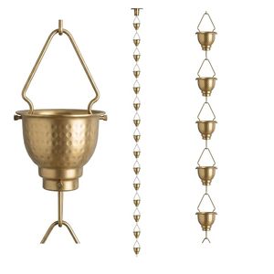 Cadena de Lluvia Moderna de Hierro de Fabricante Confiable para Drenaje de Techos Exteriores y Exhibición de Accesorios Decorativos para Jardín - Product Image 6