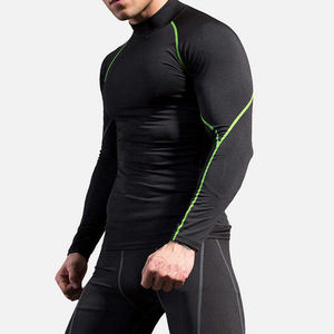 Camiseta Deportiva de Compresión para Hombre con Logotipo Personalizado, 90% Poliéster, 10% Elastano, UPF50, Transpirable, Manga Larga, Secado Rápido - Product Image 1