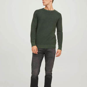 Pull en cachemire à manches longues pour homme, couleur unie, personnalisé, tricoté, avec logo sur le devant, hiver, anti-rides, séchage rapide - Product Image 2