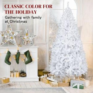 Albero di Natale Bianco 7 Piedi con 1349 Rami e Base in Ferro, Albero Artificiale - Product Image 4