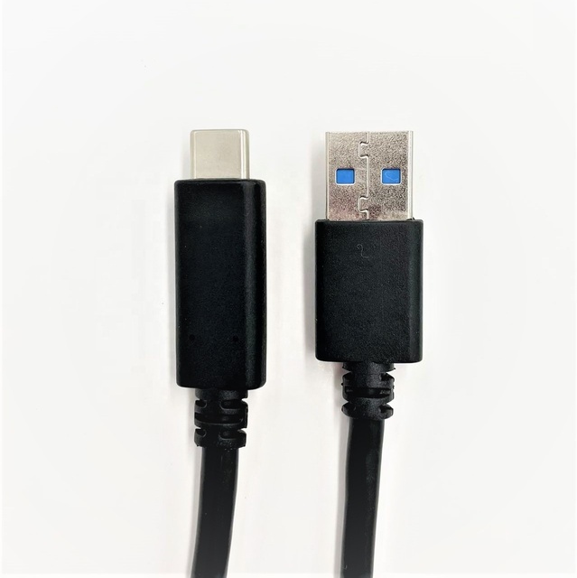 USB 3.0 Type C Male 3A Quick Charger Cable 1.8 Meters Black PVC Housing Gold Flash Contact Nickel-plated for Computer Laptop