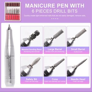 Set Professionale Portatile per Unghie con Trapano Elettrico Ricaricabile 45000 RPM per Nail Art in Acrilico e Gel - Product Image 3