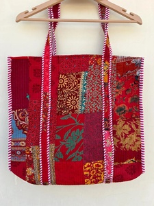 Indian Handmade Cotton <b>Patchwork</b> Tote <b>Bags</b> for Shopping Shoulder <b>Bags</b> - Product Image 2