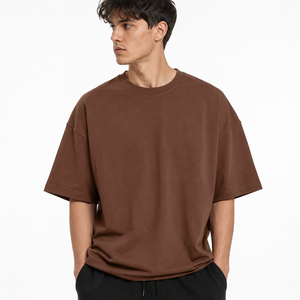 เสื้อยืดคอตตอนทรงเข้ารูปสำหรับผู้ชาย พร้อมดีเทลตะเข็บข้าง  รับสกรีนโลโก้ตามสั่ง สำหรับขายส่งเสื้อผ้าลำลองแนวสตรีท - Product Image 1