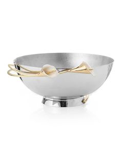 Cuencos de Lujo de Acero Inoxidable con Diseño de Lirio de Cala Dorado para Ensaladas y Frutas, Venta al por Mayor, Cuencos para Centros de Mesa de Bodas y Fiestas - Product Image 4