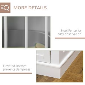 "Pet Cages & Houses Wooden Dog Crate End <b>Table</b> <b>White</b> Triple Doors Steel Tubes for <b>Small</b> Dogs" - Product Image 6