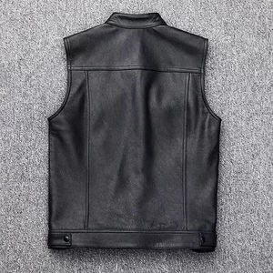 Chaleco de cuero genuino de moda a bajo precio, talla grande, hecho en Pakistán, chaleco de cuero en venta - Product Image 4