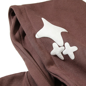 Sudadera con Capucha Oversize Marrón con Estampado Gráfico, Estilo Urbano, Casual, Unisex - Product Image 6