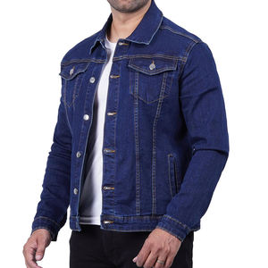 Premium Wholesale Slim Fit Men's Denim <b>Jacket</b> Classic Blue Cotton Jeans Outerwear Casual Fashion Streetwear <b>Trucker</b> <b>Jacket</b> - Product Image 3