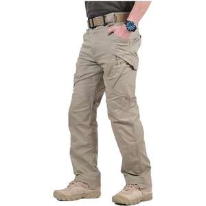 Pantalon cargo tactique multi-poches pour homme, couleur olive, pour la randonnée, en vente - Product Image 5