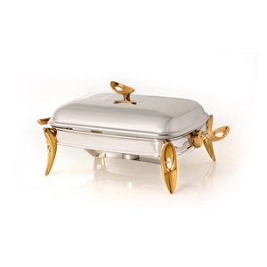 Juego de Buffet Dos en Uno, Recipiente para Calentar Comida de Acero Inoxidable con Acabado Antiguo, Nueva Llegada, Súper Calidad - Product Image 2