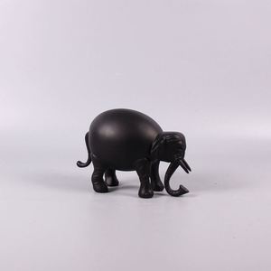 Modern Black and White <b>Elephant</b> Sculpture Decorative Animal Figurines Minimalist Resin <b>Ornaments</b> for Home Office Living Room - Product Image 5