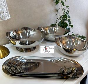 Plateaux de service ronds en métal gaufré pour aliments et chocolats, vaisselle la plus vendue, ustensiles de cuisine, plateaux pour la maison, provenance Inde - Product Image 6