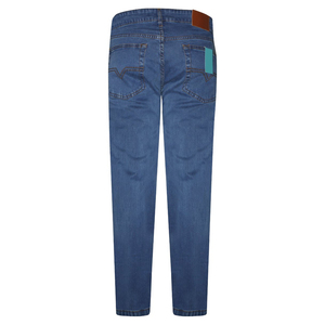Jeans amples pour hommes, personnalisés en usine, pour le fitness, décontractés, respirants, design uni tendance, en coton de haute qualité, pour l'été - Product Image 3