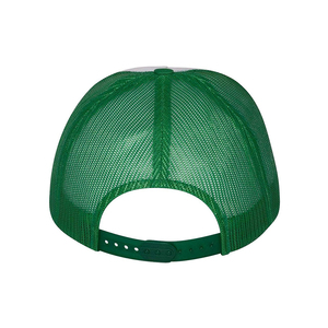 Gorra Trucker Blanca con Malla Azul Marino, Ajustable con Cierre a Presión, con Logotipo Bordado Personalizado en el Panel Frontal, Diseño de 6 Paneles, Unisex, Casual, para Verano - Product Image 6