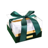 Boîte de rangement rectangulaire transparente en carton rigide, fabriquée avec des matériaux recyclés, pour bonbons, chewing-gums, nouilles, sushis et couvercles de boîtes cadeaux