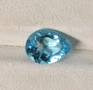 Lab Swiss <b>Blue</b> <b>Topaz</b> Pear Faceted Synthetic Gemstone 10X7 mm-16X12 mm Sizes Dark <b>Blue</b> Loose Jewelry for <b>Necklaces</b> - Product Image 1