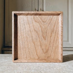 Elegante Bandeja de Servir Tradicional de Madera Natural Chapada en Oro para Ramadán y Bodas, Juego de 2 Piezas para Servir Café en la Cocina y en el Hogar - Product Image 2