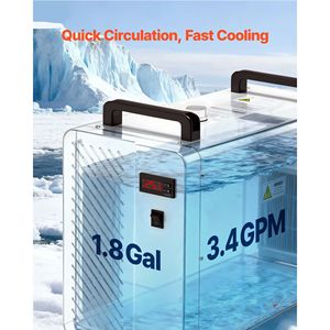 Enfriador de Agua Industrial de 5460 BTU/h, Tanque de 1.8 Galones, Bomba de 3.4 GPM, Sistema de Enfriamiento por Compresor, Capacidad del Tanque de 1.8 Galones, 3.4 GPM - Product Image 5