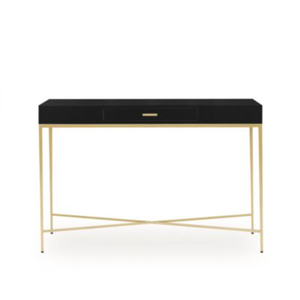 Console moderne et élégante avec plateau en bois et structure en fer noir, meuble compact pour entrée ou salon, plateau en bois à prix raisonnable - Product Image 3
