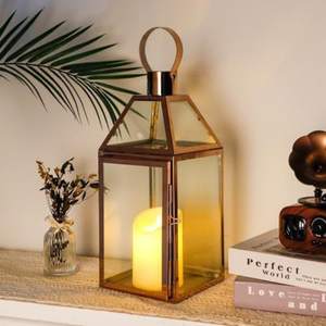 Farol Colgante de Metal y Vidrio con Acabado Plateado, Ideal para Decoración del Hogar en Ramadán y Eid - Product Image 6