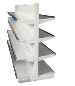 Heavy Duty Double Sided Casual Indoor Corner Shelf <b>Display</b> <b>Rack</b> with 3-Tier Metal Shelves Pre-Assembled - Product Image 1
