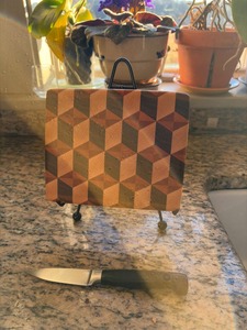 Planche à découper rectangulaire en bois biodégradable haut de gamme avec poignée pour la cuisine domestique, marque privée - Product Image 4