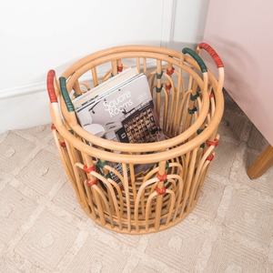 Cestas de Almacenamiento Circulares Floret - Juego de 2 de Ratán Natural Ecológico Moderno Multiusos - Product Image 4