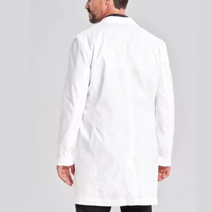 Bata de laboratorio blanca para enfermeras y médicos, uniforme de alto rendimiento, bata médica blanca holgada, hecha en Pakistán - Product Image 2