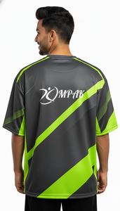 T-shirt décontracté urbain surdimensionné à sublimation pour hommes, tendance streetwear, coupe ample - Product Image 4