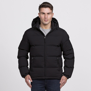 Vestes d'hiver personnalisées pour hommes OMMIZ de haute qualité, en gros, fabriquées en usine, 95% polyester, 5% élasthanne, fermeture éclair noire - Product Image 5