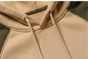 Sweat-shirt à capuche en molleton uni pour homme, manches classiques, couleur contrastante, poche Kanjia, vente en gros, multicolore, grandes tailles - Product Image 2