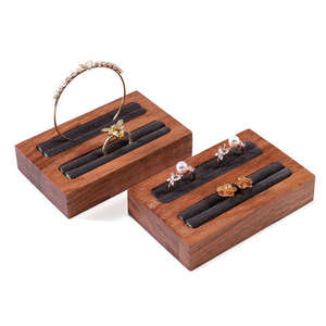Export Quality Eco-Friendly Wooden <b>Ring</b> Gift <b>Box</b> with Customized Color and Soft Lining for <b>Proposal</b> Display Jewelry Organization - Product Image 1