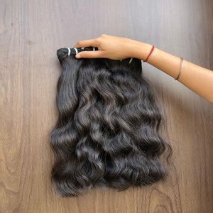 ผมมนุษย์แท้ผมชาวอินเดียมัดผมแบบตรงจากกระดูกสานสีธรรมชาติแบบ100% - Product Image 1