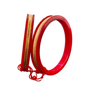 22K Solid Gold <b>Red</b> Pola Bangles Traditional Bengali Jewelry For Women Genuine Gold Inlaid <b>Red</b> Resin <b>Bracelet</b> Lightweight - Product Image 1