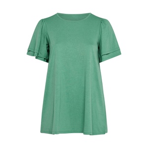 Camiseta ligera de verano elegante y a la moda para mujer, Camiseta de algodón suave cómoda de ajuste relajado para mujer, lo mejor para ropa informal - Product Image 1