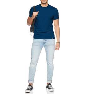 Camisetas Lisas Casuales de Cuello Redondo y Manga Corta para Hombre, Tejidas en 100% Algodón, con Impresión Digital y Etiqueta con Logotipo Personalizado - Product Image 4